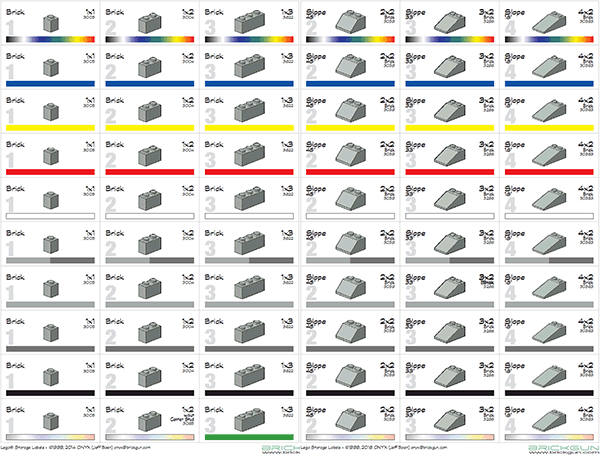 all types of lego pieces